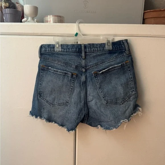 Abercrombie & Fitch Blue Distressed Jean Shorts - Picture 3 of 3